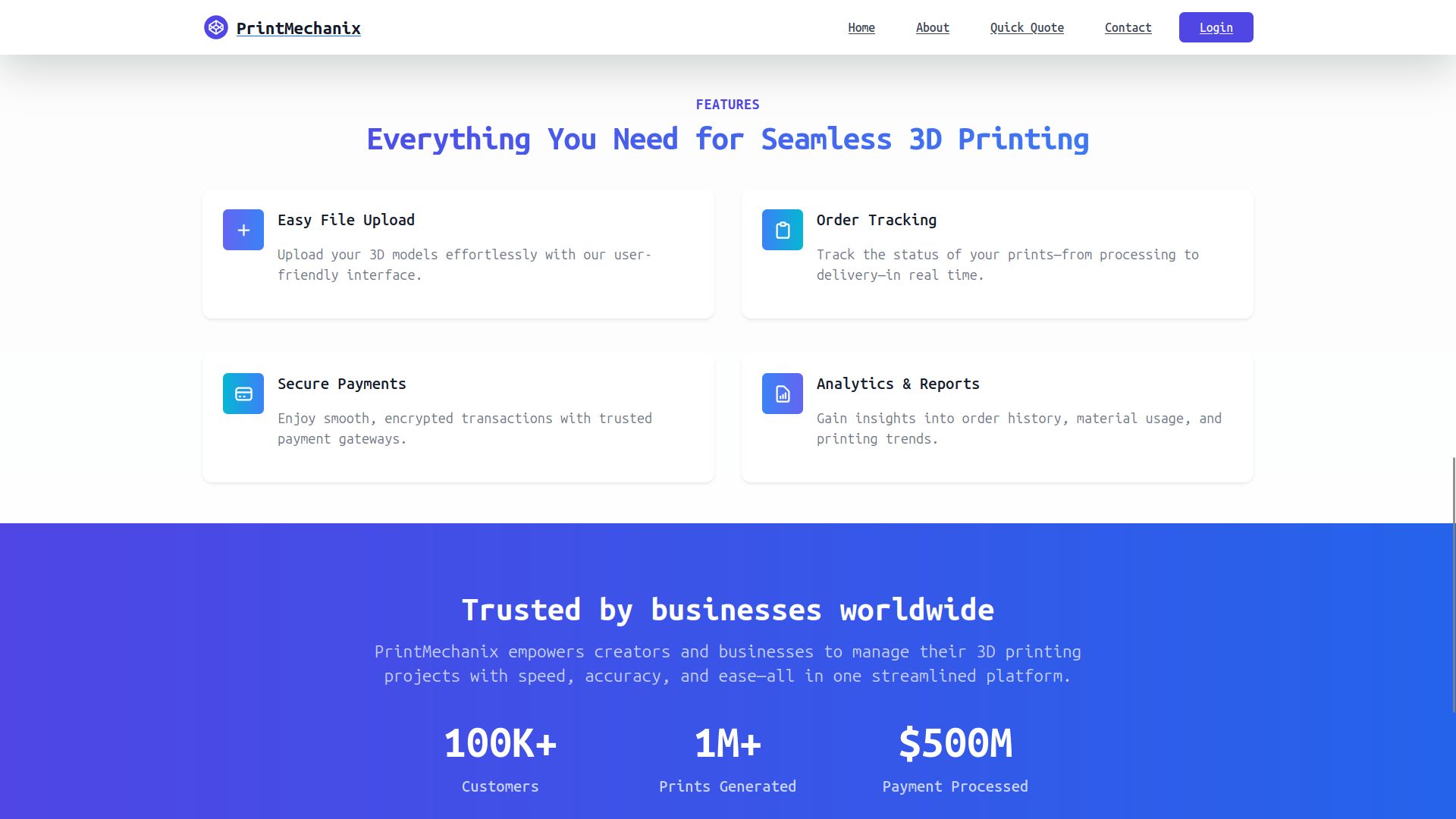 PrintMechanix – 3D Printing Manufacturing Platform