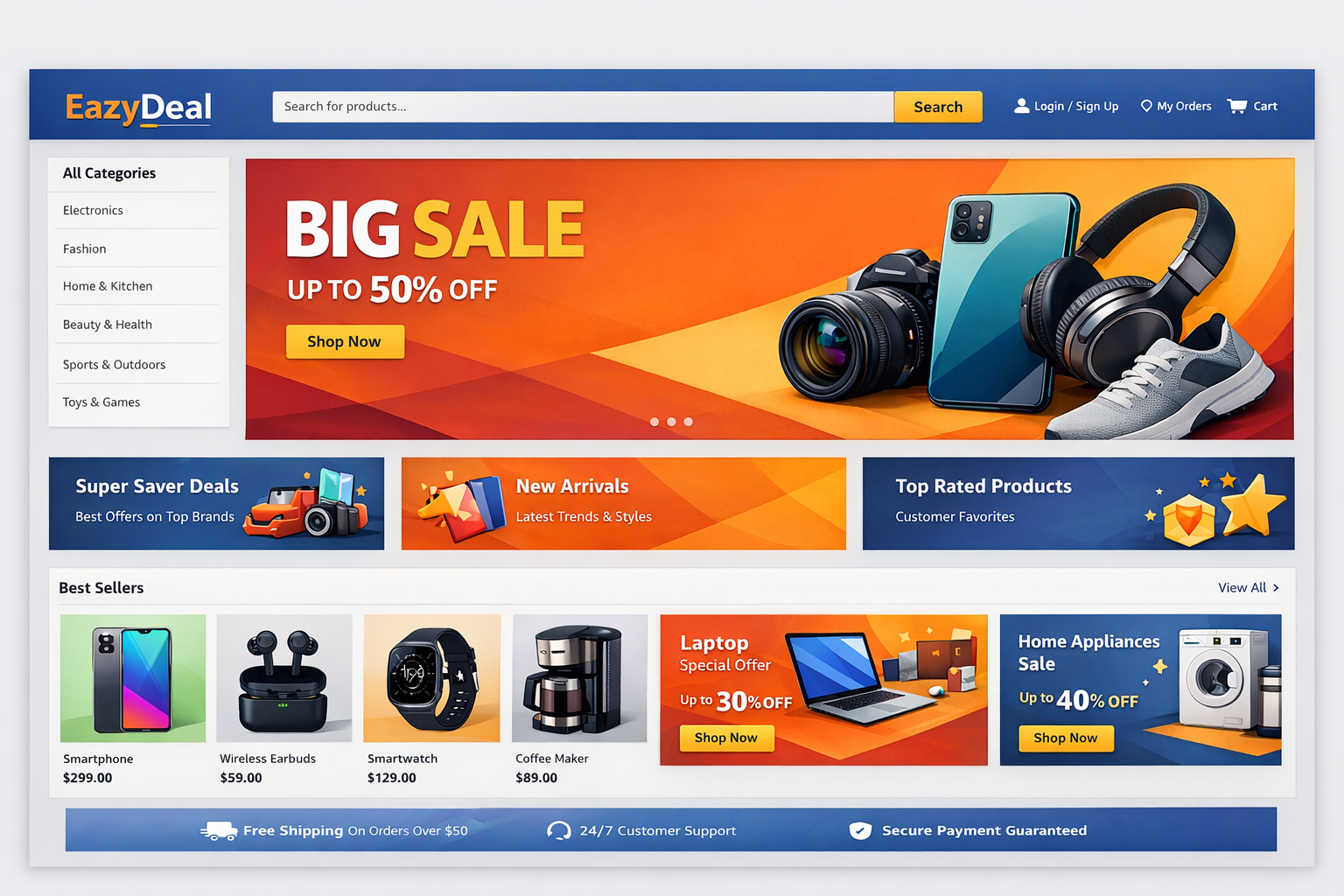 EazyDeals – E-Commerce Web Application
